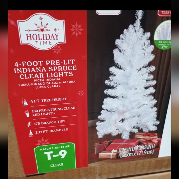 4' Pre-lit WHITE Indiana Spruce Color Changing Christmas Tree Valentine's LED - Picture 2 of 4